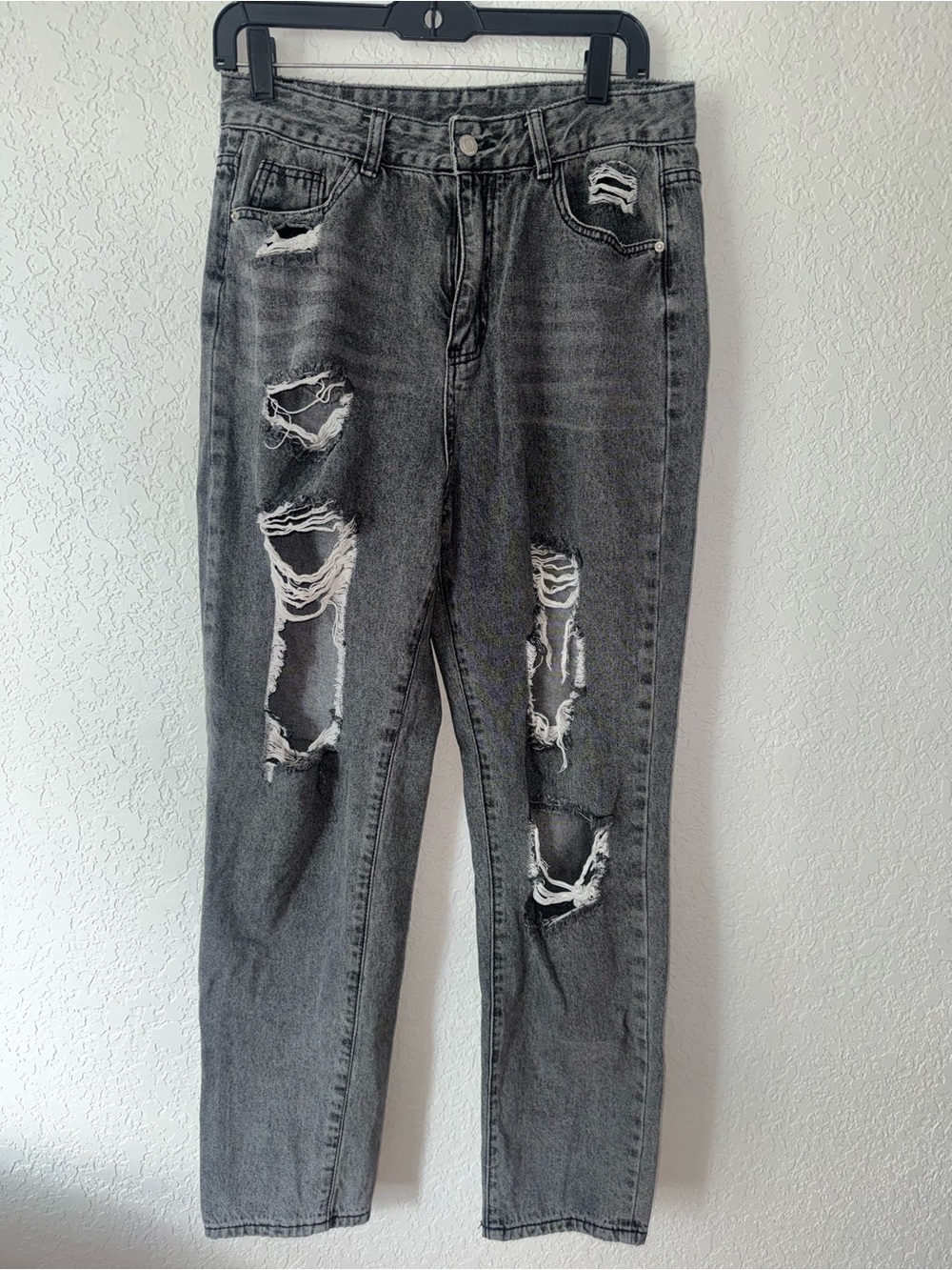 Gray boyfriend jeans